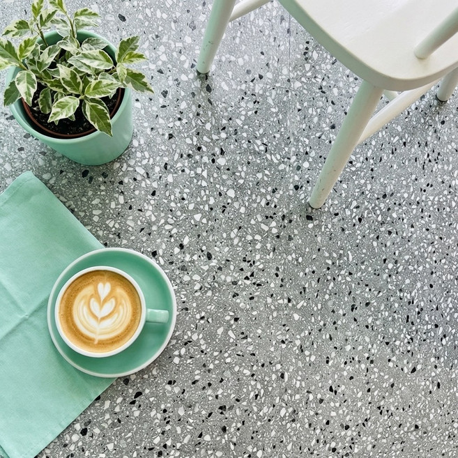 마츠리센 60cm 붙이는 대형 데코타일, 그레블 딥그레이, 12개