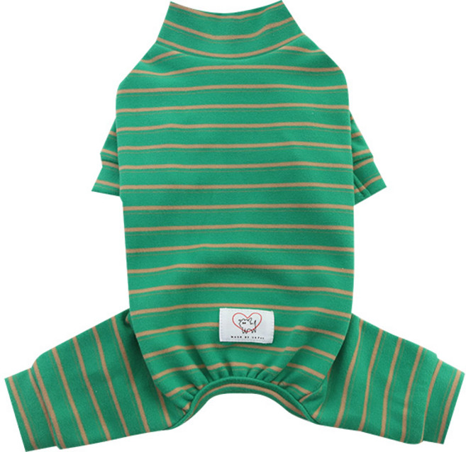 유앤펫 강아지 소프트 코지 올인원 실내복 중형견 대형옷, 1개, 그린