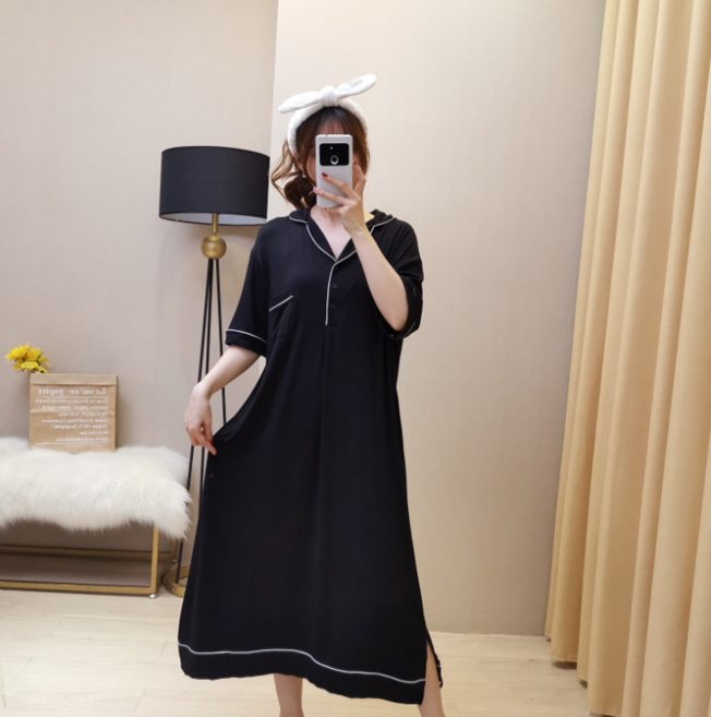 HM 베러나잇 모달 롱 홈웨어 반팔 원피스