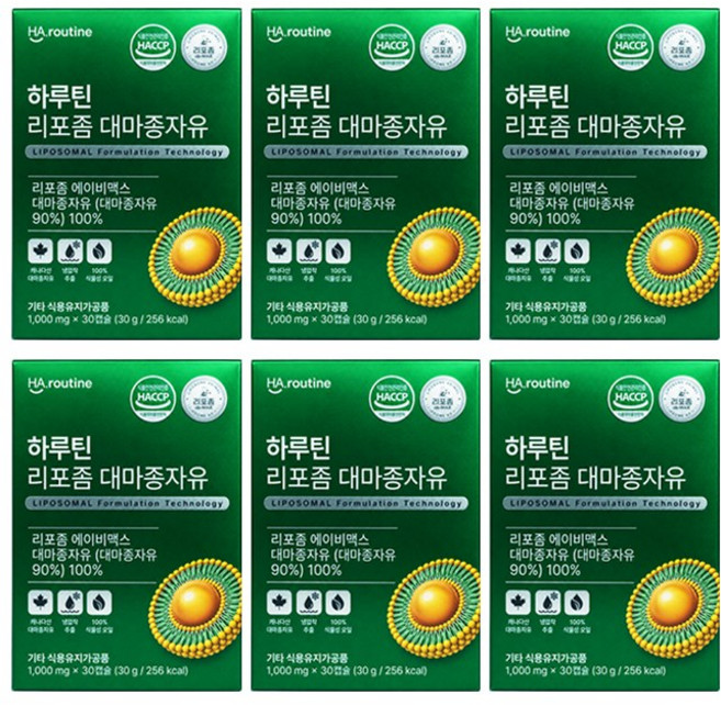 하루틴 리포좀 대마종자유 30캡슐 6개, 30정