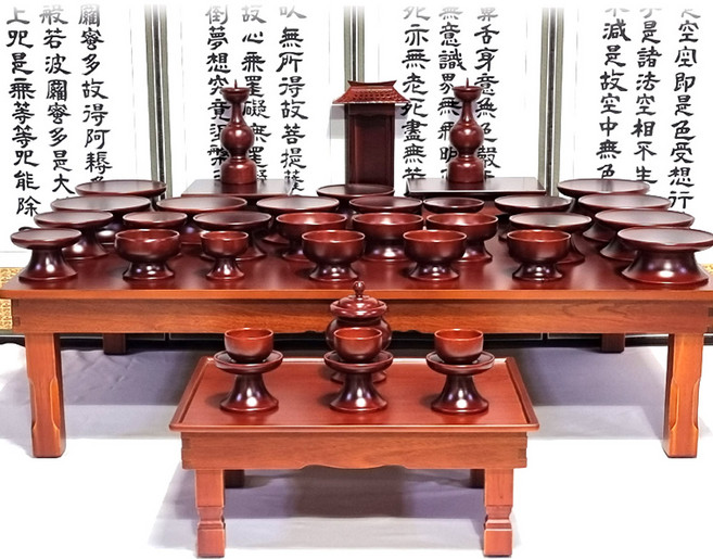 제기세트 물푸레 제기 + 제기함 + 제사 병풍 + 향로상 + 퇴주그릇 = 5종류, 1세트