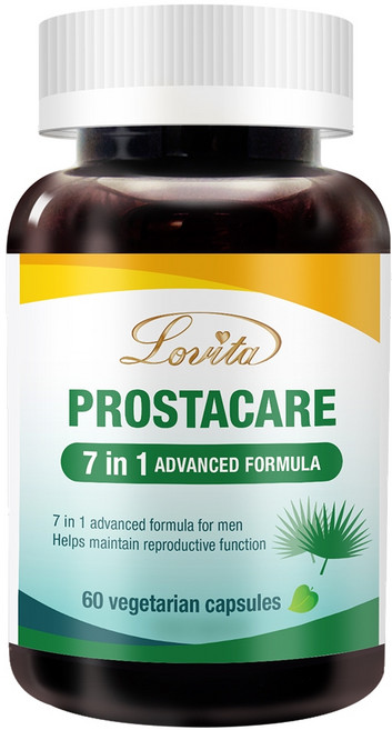 Lovita愛維他 攝通寶素食膠囊 (南瓜籽 茄紅素 鋅 硒 蕁麻根 石榴 植物固醇)男性保健, 1罐, 60顆