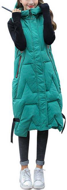 여성용 패션 심플 면 베스트 19호 롱기장 조끼 YD 뉴타임즈 Z909R971