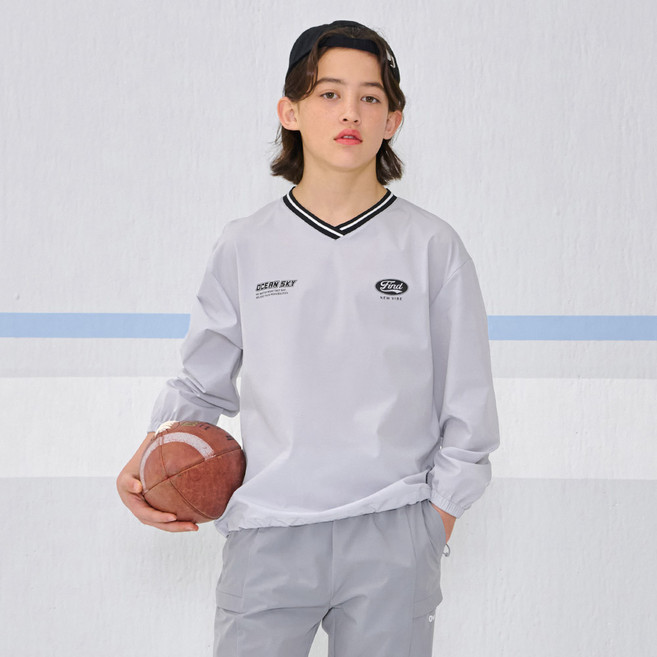 [오션스카이] (본사직영)남아 스트레치 브이넥 티셔츠-EAJB5103B0E