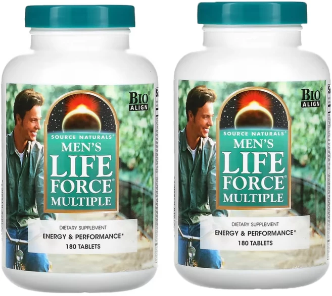 소스 네츄럴스 남성용 라이프 포스 멀티플 180정 Source Naturals Mens Life Force Multiple 180 tablet, 2개 - 쿠팡