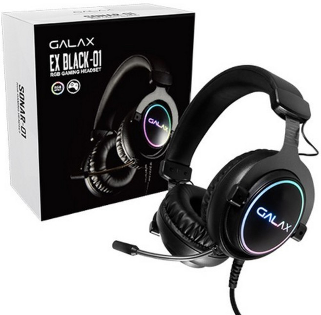 갤럭시 갤라즈 GALAX EX-01 가상 7.1채널 RGB 게이밍 헤드셋