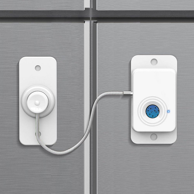 Keylesslife 지문 냉장고 잠금 장치 아동용 어린이 안전 냉장고 잠금 장치 스티커 접착 패드 포함 캐비닛 잠금 장치 냉장고 캐비닛 서랍 문 창문 화장실용 아기 방, Keylesslife 지문 냉장고 잠금 장치, 아동용