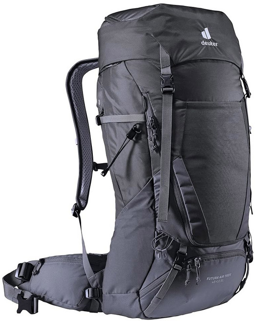 Deuter Futura 에어트렉 45 10 SL 여성 하이킹 백팩, 45+10 L, Black-graphite