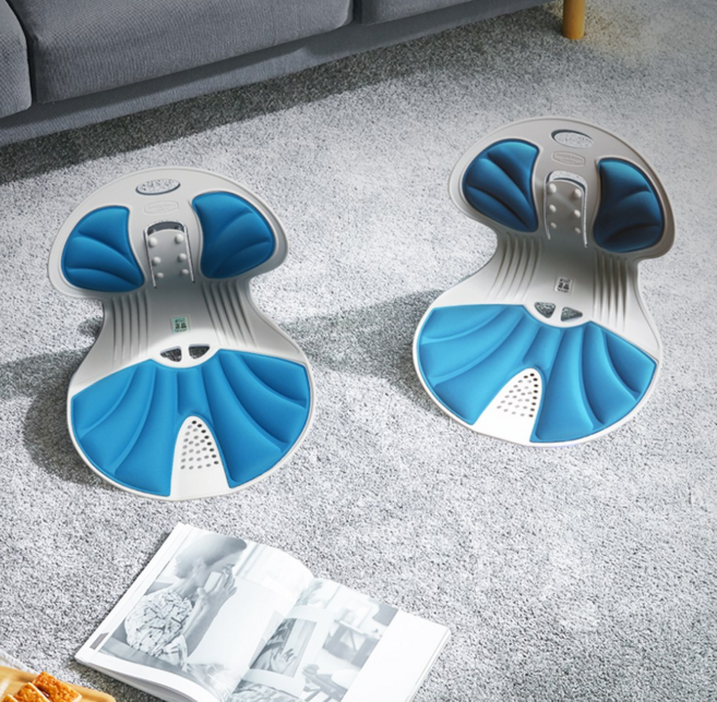 척추 교정 허리 등받이 좌식의자 바른엔젤체어1 블루, 1개