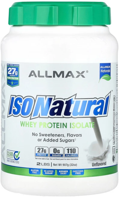 올맥스뉴트리션 IsoNatural 순수 분리유청단백질 오리지널 무맛 907g(2lbs), 1개 - 쿠팡