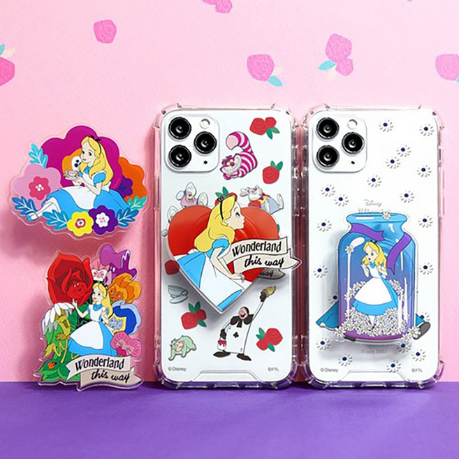 디즈니 앨리스 아크릴 맥세이프 그립 톡, 블루밍, 그립톡 (맥세이프 디스크 미포함)