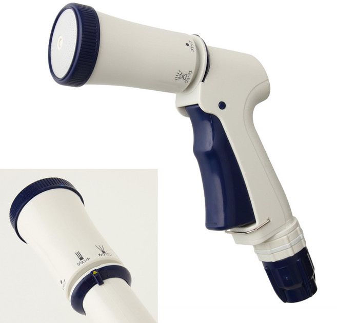 아이리스 아쿠아건 오야마 호스릴 워터건 물 분사기, 화이트 마린 블루, 1개