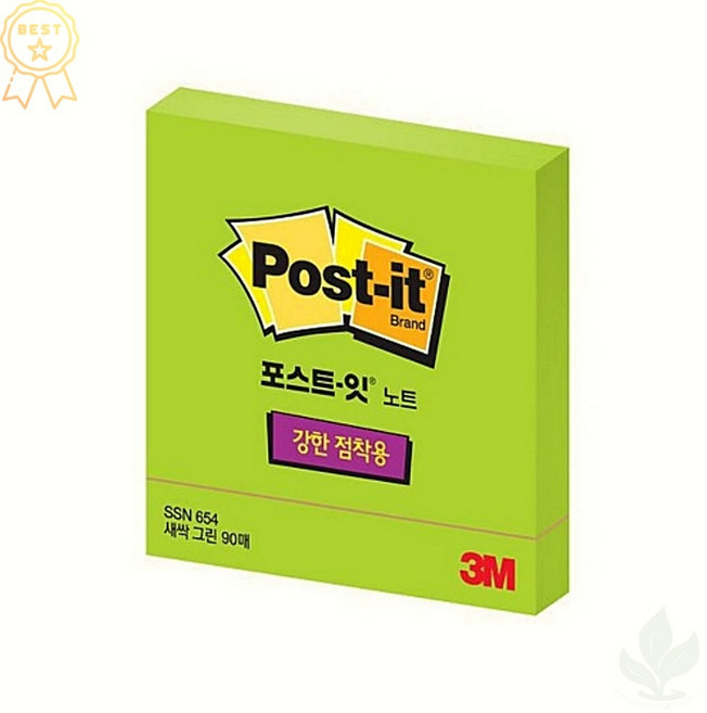 3M 포스트잇 슈퍼스티키 크림블루 654-SSN RC 76x76 90매 12개입 대량주문, 본상품