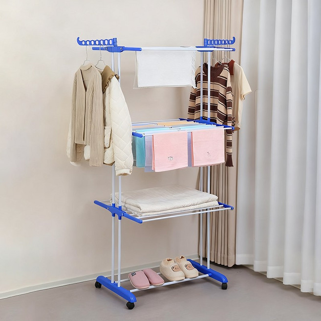 건조대 접이식 아기건조대, 파란색