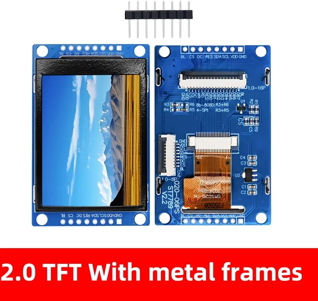 TFT 직렬 포트 모듈 PCB 어댑터 아두이노용 LCD 디스플레이 2.4 인치 3.5 240x320 SPI 5V ST7789V, 04 2.0 TFT