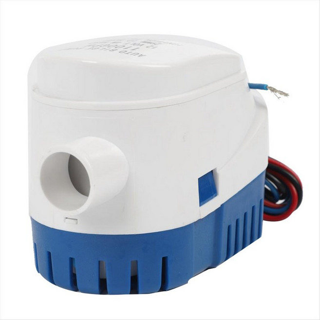 12V 빌지 펌프 1100GPH 자동 보트 해양 워터 펌프 수중 요트 보트 모터 수상 비행기 하우스 보트 펌프, [01] White  Blue, 1개