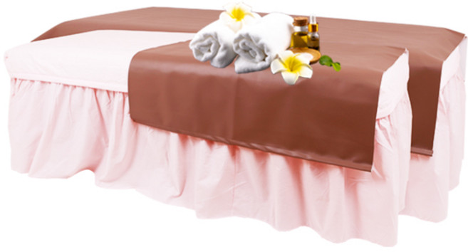 셀프미인 미끄럼방지용 마사지베드 레자커버 전신/반신, 아이보리, 전신, 1개