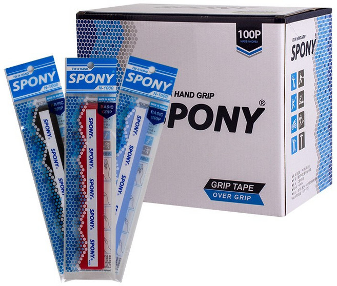 스포니 소프트핏 배드민턴 오버그립 N-1000, 혼합색상, 100개
