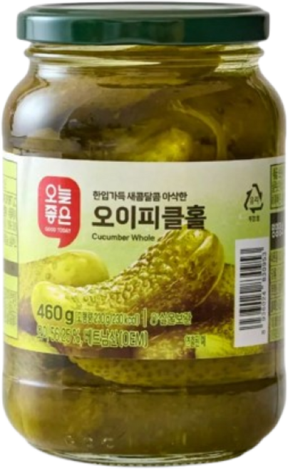 오늘좋은 오이피클 홀, 1개, 460g