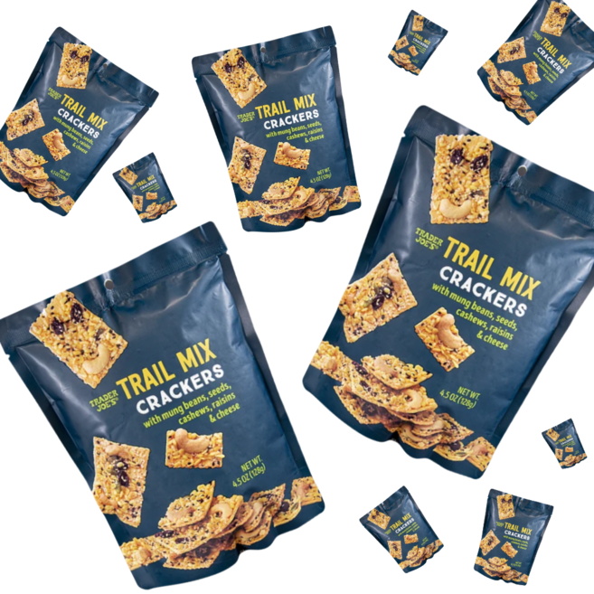 Trader Joe's Trail Mix Crackers 트레이더조 트레일 믹스 크레커 128g 10팩, 10개