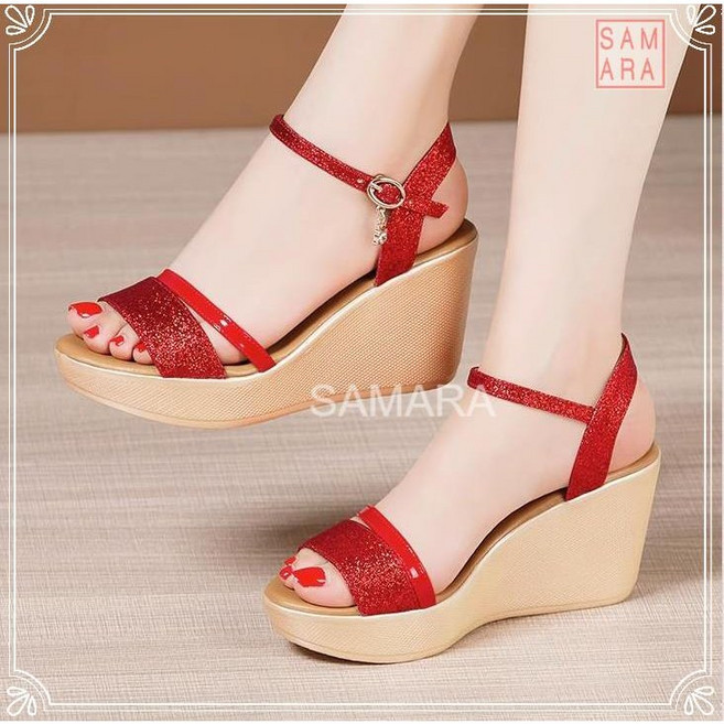 리우씨앤씨 여성 스트랩 통굽 웨지 샌들 230626