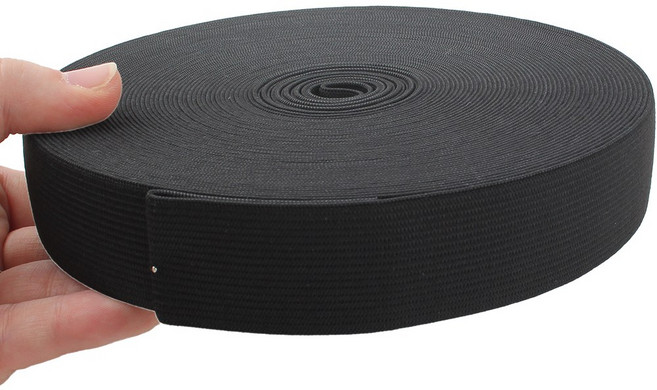 패션스타트 대용량 롤 트렁크팬티 고무줄 허리고무밴드 30mm X 45m, 블랙, 1개