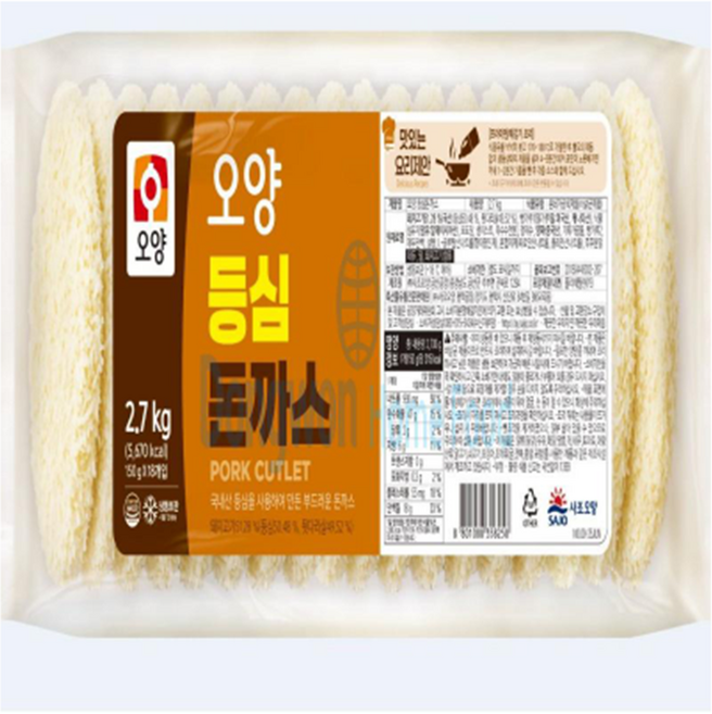 사조오양 등심돈까스, 1개, 2.7kg