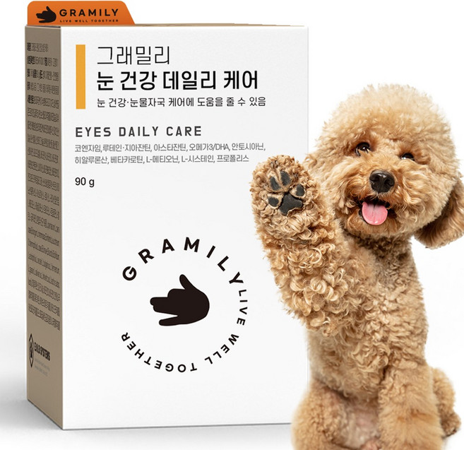 그래밀리 강아지 눈 영양제, 눈물개선/눈건강+장건강, 1개