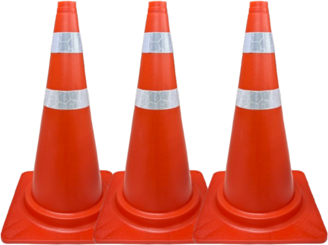 동광세이프 칼라콘, 3개, 적색