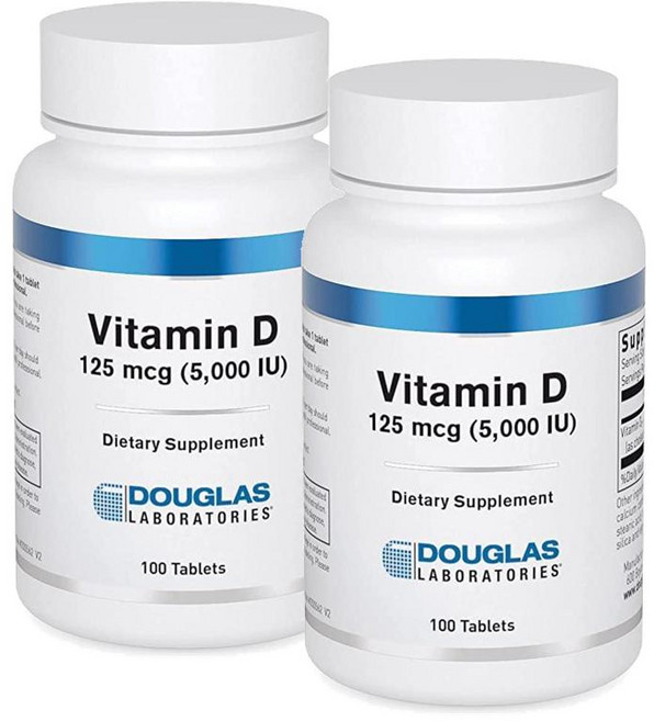 더글라스랩 비타민D 125mcg 5000IU Douglas Laboratories Vitamin D, 2개, 100정