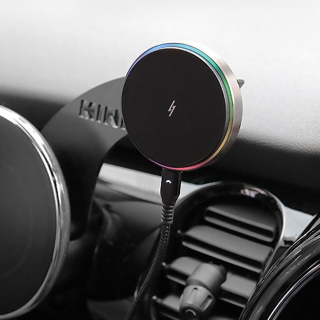 미니쿠퍼 거치대 억스 엠비언트 맥세이프 핸드폰 거치대, 디지털계기판 일반형, F56 3도어