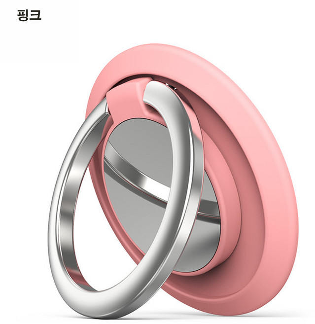 에이치앤비 핸드폰링 핸드폰핑거링 거치대 스마트링 홀더링 그립톡 핑크, 1개