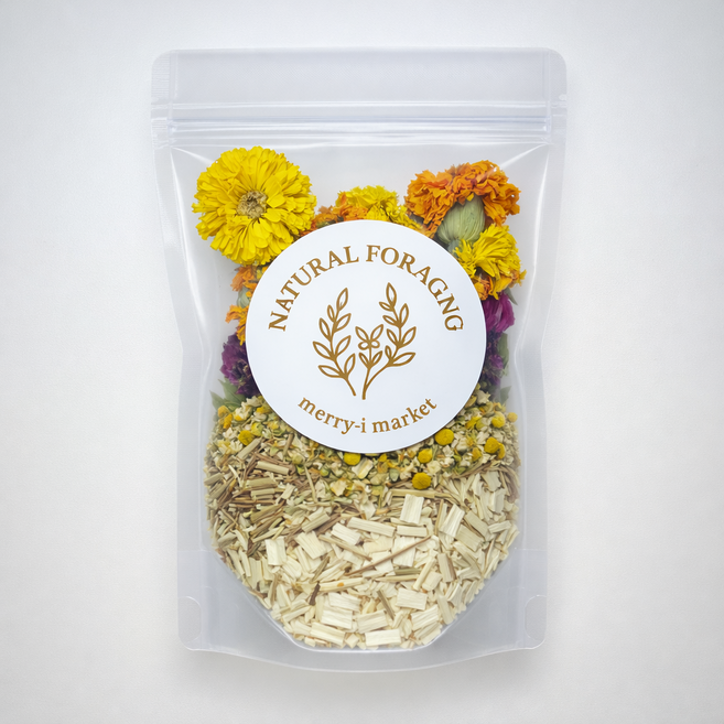 앵무새 네추럴 포레깅 천연장난감 플라워, 1개, 플라워혼합