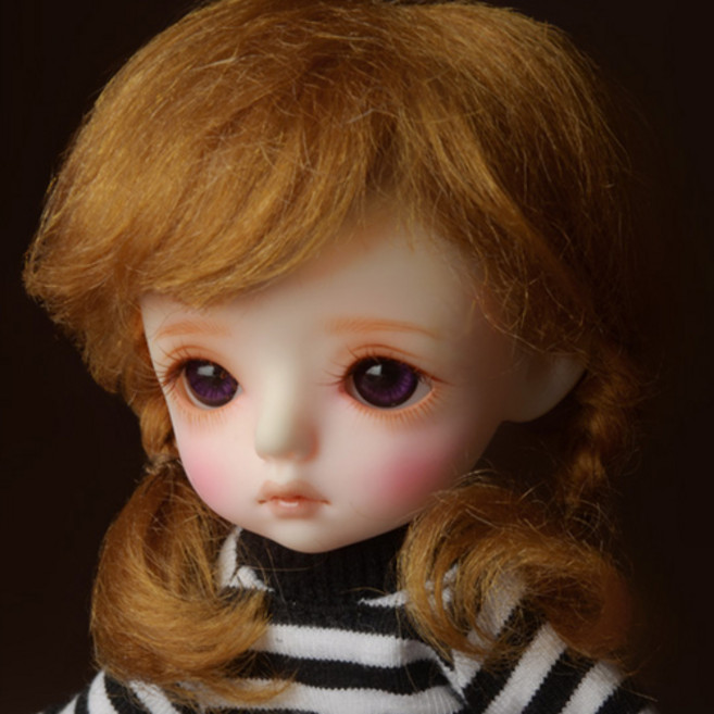 돌모아 구체관절인형 가발 16cm 포켓 모헤어 양갈래 땋은머리 브라운 (5) Sayomi Mohair Wig (Brown), 1개