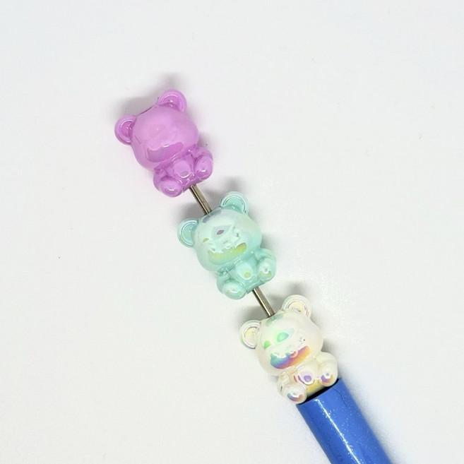 볼펜꾸미기 볼꾸 동대문 꾸미기 DIY 캐릭터 알록달록 미니 컬러 레인보우 곰돌이 곰 테디베어, 상세페이지 참조, 상세페이지 참조