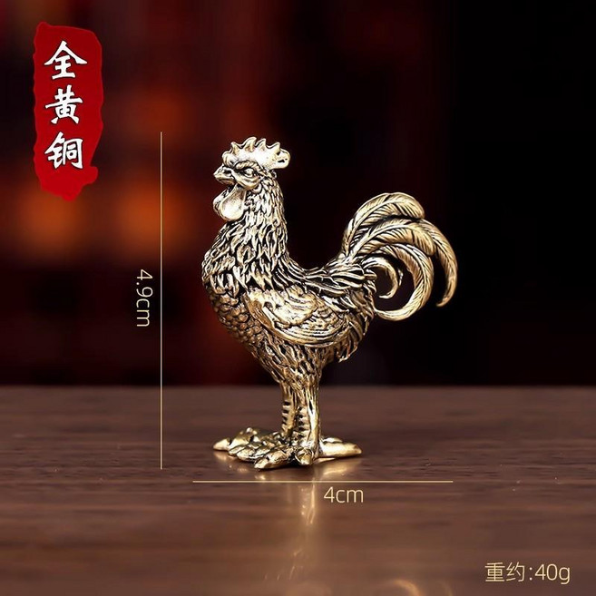 純黃銅公雞擺件, 純黃銅, 公雞