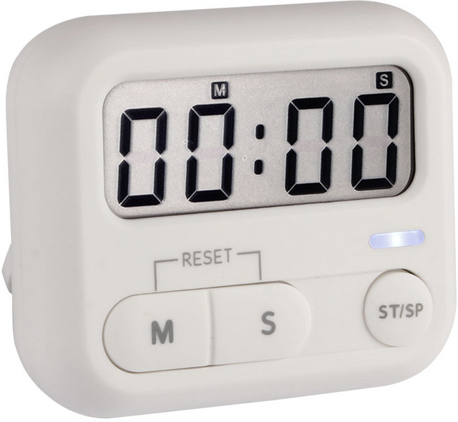 무소음 타이머 스터디 스톱워치 공부 초시계, 1개, 무소음타이머(화이트)