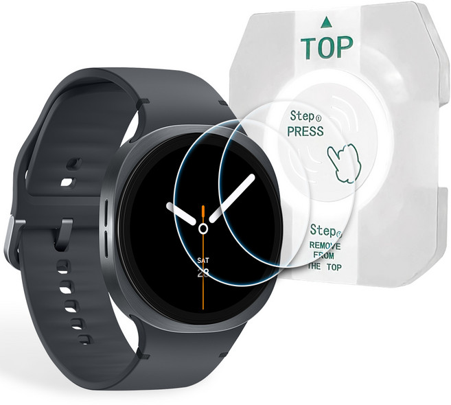 더조은셀러 2매 갤럭시워치 호환 포지션 가이드 강화유리 필름