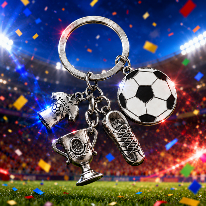[큰손할인] 축구열쇠고리 월드컵 아시안게임 축구 피파 키링 실버 키홀더 악세사리 굿즈 축덕 메탈, 1개, 단품