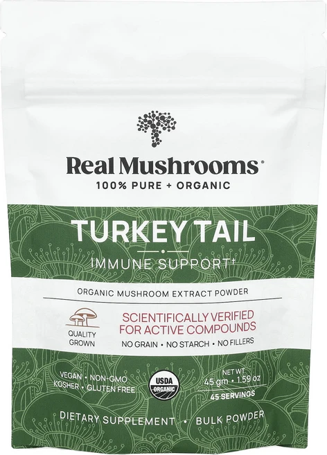 리얼머쉬룸스 영지버섯 415 버섯 추출물 분말 45g(1.59oz), 2개, 1.5L - 쿠팡