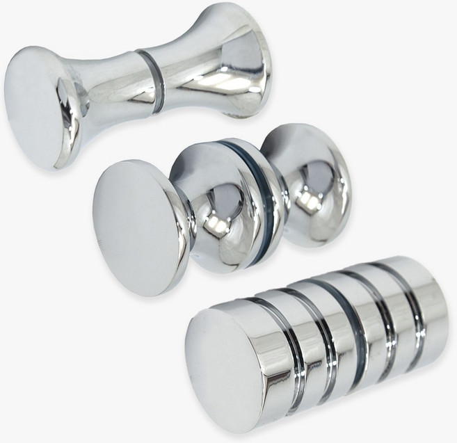 샤워부스 손잡이 유리 1구 손잡이 파이30X30mm 알루미늄재질, 라인 실린더 원홀, BA201 CR, 1개