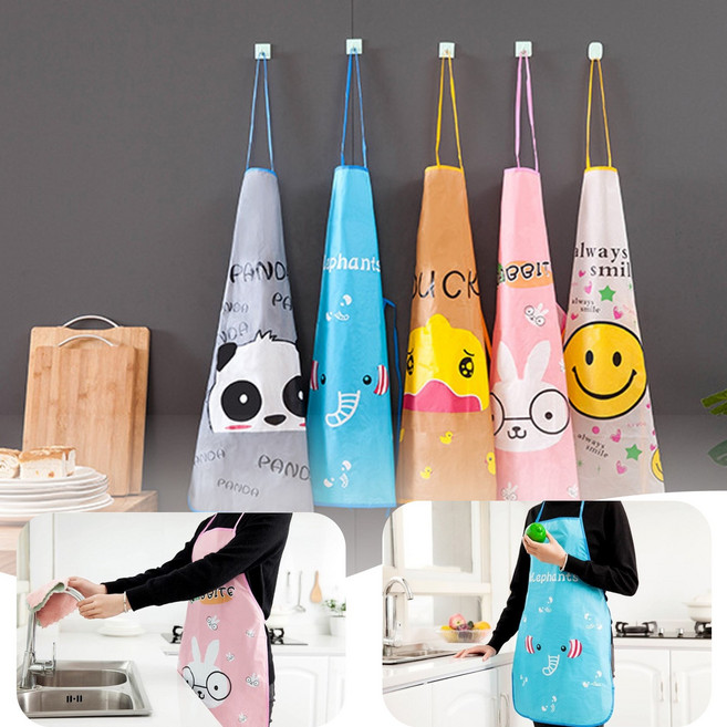 제이브로시스 예쁜앞치마 어린이집 유치원 미술학원 교사 식당 주방 미용실 네일샵 방수 앞치마, 코끼리B, 1개