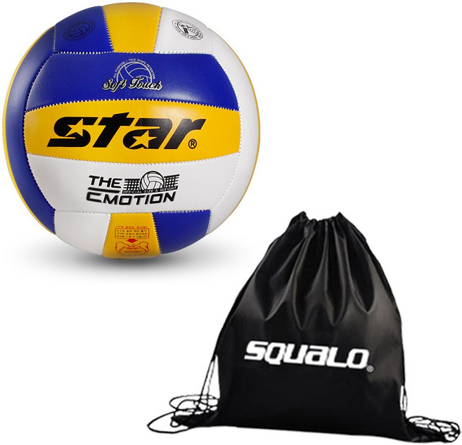 스타 2020년 배구공 더이모션 칼라 4호 5호 VB625-33T, 공 + 스쿠알로 공가방, 1개