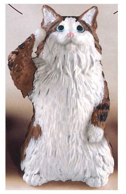 YELL 敬禮動物 貓 轉蛋, 1個, 4.長毛貓