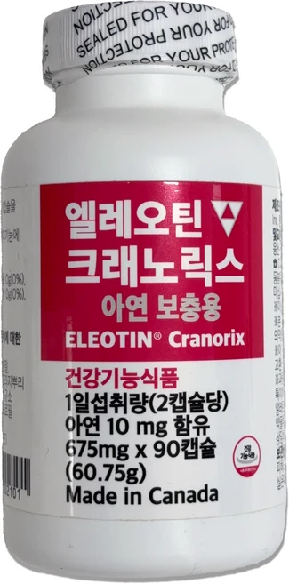 엘레오틴 크래노릭스 아연 보충용 시원한 소변 전립선 잔뇨감 야간뇨 빈뇨 당뇨환자도 안전하게 하부요로 천연 청결 건강 남녀공용, 1개, 90정 - 쿠팡