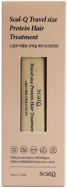 스칼큐 여행용 우유 단백질 헤어 트리트먼트, 100ml, 1개 - 쿠팡