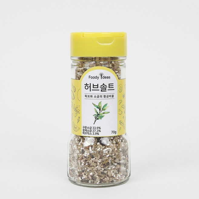 [푸디아이디어스] 허브솔트 허브소금 가정용 70g, 1개