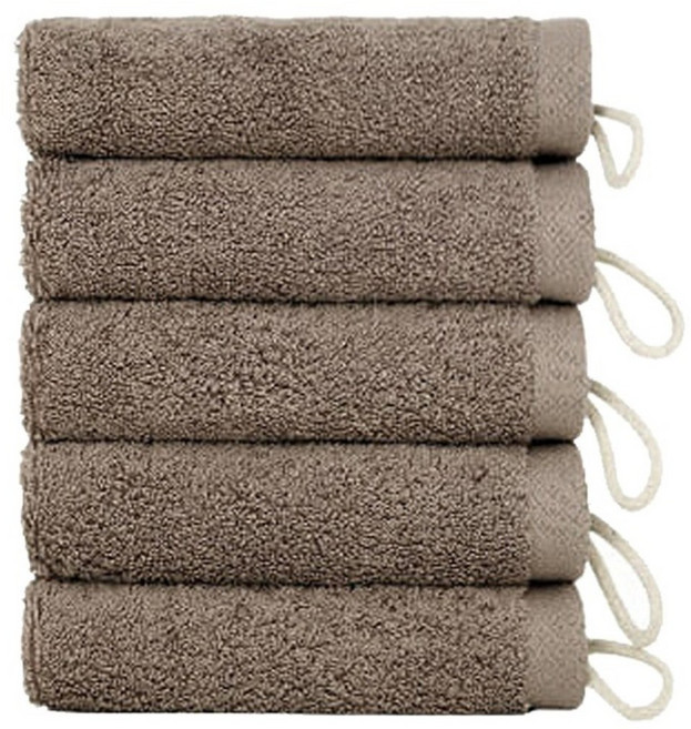 호텔 핸드 40수 코마사 어린이집 고리손수건 5장, 5개, 코코아브라운