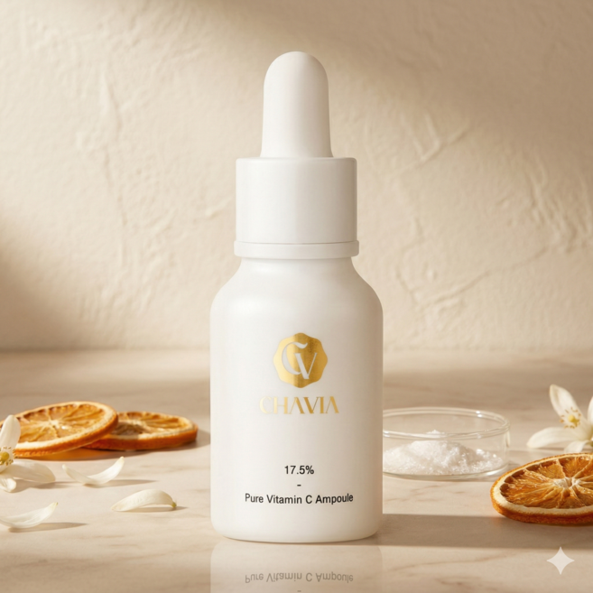 차비아 10초 미백앰플 순수비타민C 17.5% 겉 속 기미 잡티 케어 주름 기미 고함량 미백 앰플 chavia, 1개, 15ml