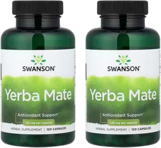 스완슨 예르바 마테 125mg 120캡슐, 2개, 120정 - 쿠팡